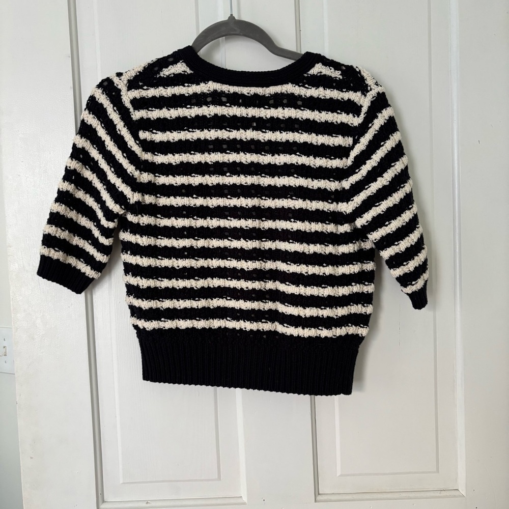 Industry Black and White Striped Women's Cardigan - Picture 4 of 4